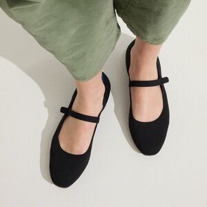 Rothy's Black Square Mary Jane Flat.  Sz 8.